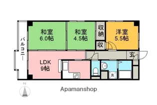 いいじまハイツ【1階】の間取り
