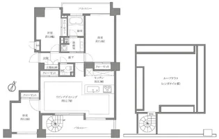 ロイヤルシーズン宮前平【7階部分号室】の間取り