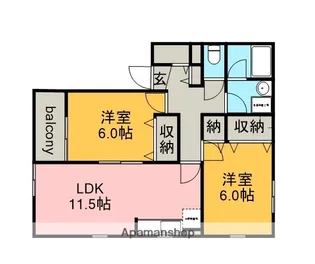 コモンズあざみ野B棟【2階】の間取り
