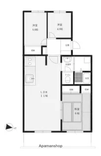 宮前平アールエーマンション【404号室】の間取り