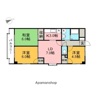 ビューコーヤ【501号室】の間取り
