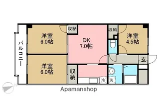 ビューコーヤ【2階】の間取り