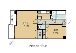 ボナールもえぎ野【3階】の間取り