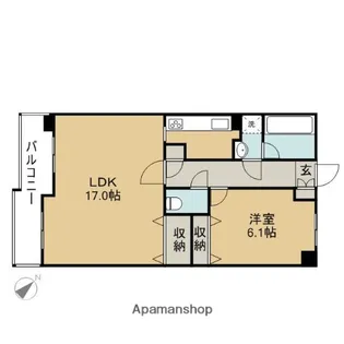 ボナールもえぎ野【4階】の間取り