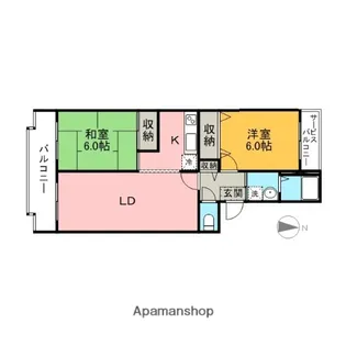 サンモリッツ宮崎台【1階】の間取り