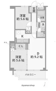 サンモール田園【306号室】の間取り