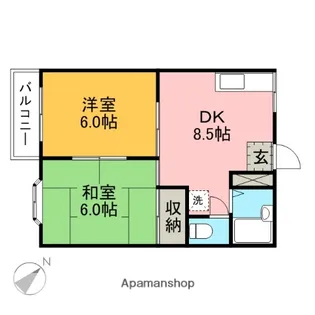 ジュネスコーヤ【2階】の間取り