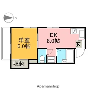 ハウス荏田D棟【2階】の間取り