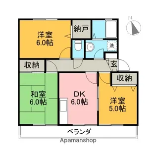 エクシト市ヶ尾C【1階】の間取り