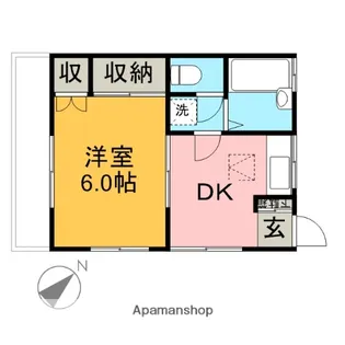 ハイツエンゼル【202号室】の間取り
