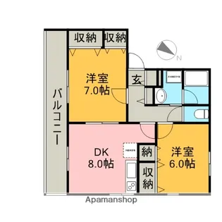 コモンズあざみ野D棟【301号室】の間取り