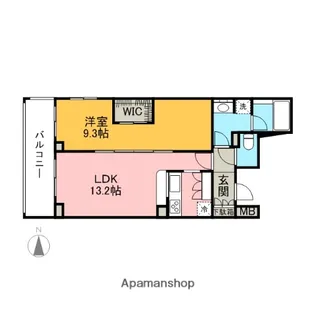 S−FORT横浜青葉台【6階】の間取り