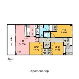 S−FORT横浜青葉台【3階】の間取り