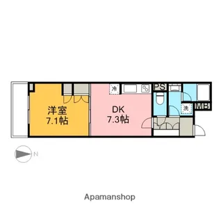 S−FORT横浜青葉台【6階】の間取り