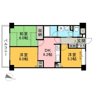 パークヒルズ鷺沼弐番館【1階】の間取り