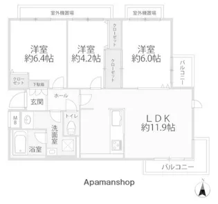 宮前平パーク・ホームズ【2階】の間取り