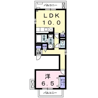 スペランツァ新石川【2階】の間取り