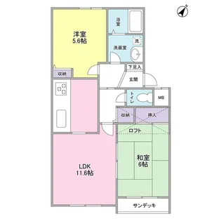メイプルコート江田【2階】の間取り