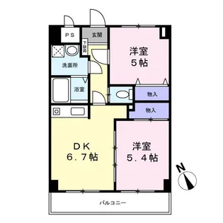 ベルデュール宮前平【4階】の間取り