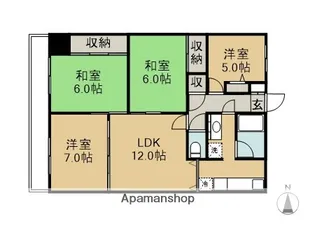 アミティハイツ第2大久保【1階】の間取り