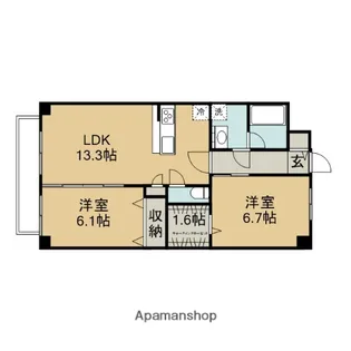 プラザハウスビル【2階】の間取り