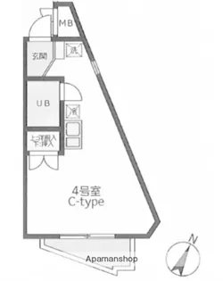 ユーコート市が尾【4階】の間取り