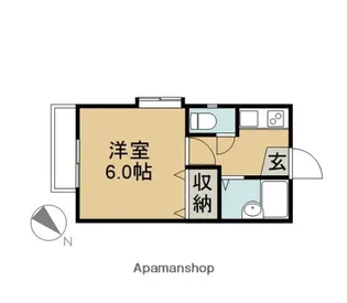 第4五月ハイツA【2階】の間取り