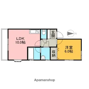 ハイツミモザ【2階】の間取り