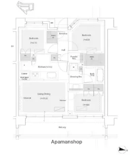 BRILLIA宮前平HILLSIDE【4階】の間取り