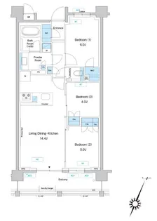 プレディアコート鷺沼【6階】の間取り