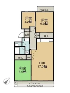 榎ヶ丘社宅【3階】の間取り