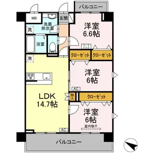 PLAZA池尻1【5階】の間取り