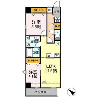 PLUMERIA【6階】の間取り