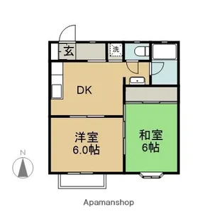 シャトル中山【2階】の間取り