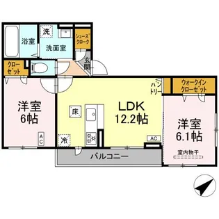 BLANC CUBE(ブラン キューブ)【1階】の間取り