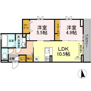 フェリナーレ【3階】の間取り