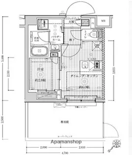 ブライズ鷺沼【-1階】の間取り