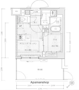ブライズ鷺沼【-1階】の間取り