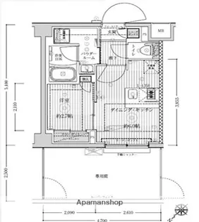 ブライズ鷺沼【-1階】の間取り