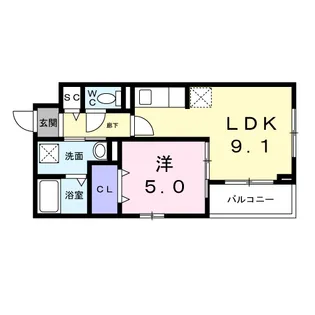 HICALTHA宮崎台【2階】の間取り