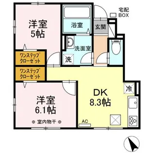 ハウゼ・ユートピアD【1階】の間取り