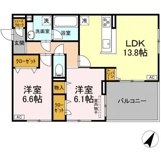 フェリーチェ【2階】の間取り