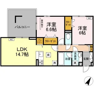 フェリーチェ【1階】の間取り