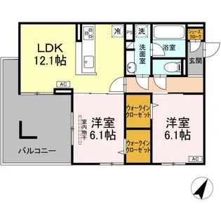 フェリーチェ【3階】の間取り