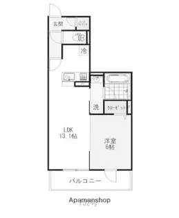 ホワイトローズ【1階】の間取り