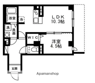 ディアコートあざみ野【1階】の間取り
