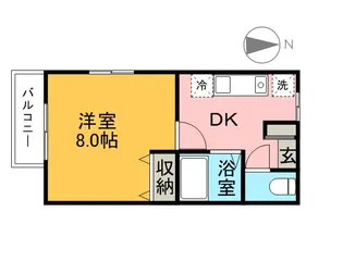 エコーハイム【0202号室】の間取り