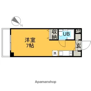 1Rの間取り画像