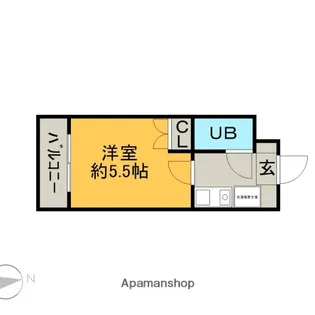 グレイスランド宮崎台【103号室】の間取り