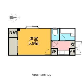 パームハイツ【101号室】の間取り